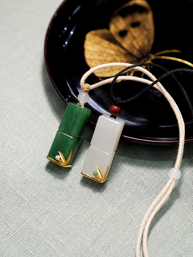 "They are both strong women." That one line became two bamboo pendants.