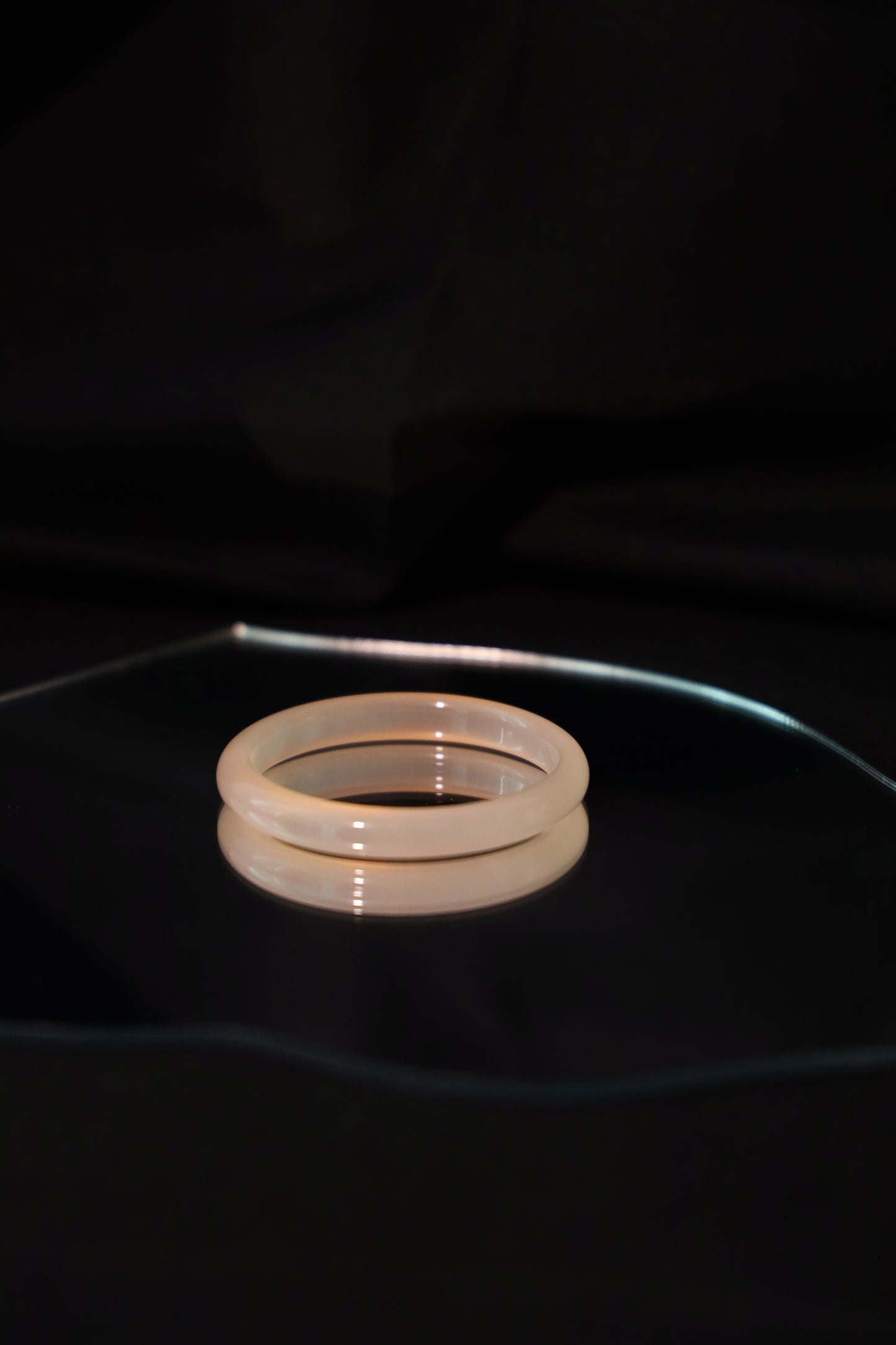 Rosé IV - Pink jade stone bangle