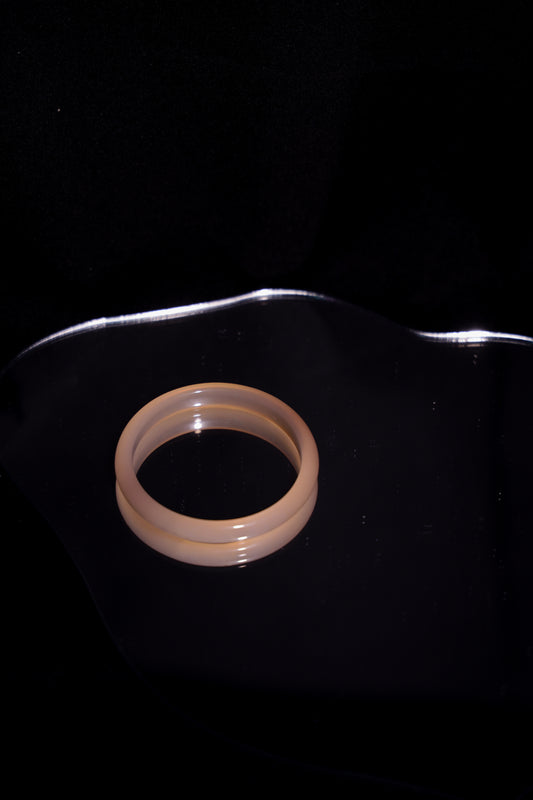 Rosé III - Pink jade stone bangle