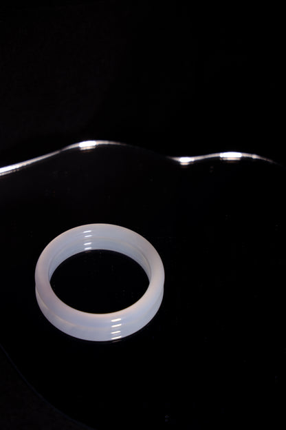 Moonlight VII - White jade stone bangle